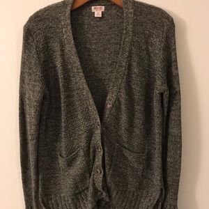 Marled Olive button up cardigan